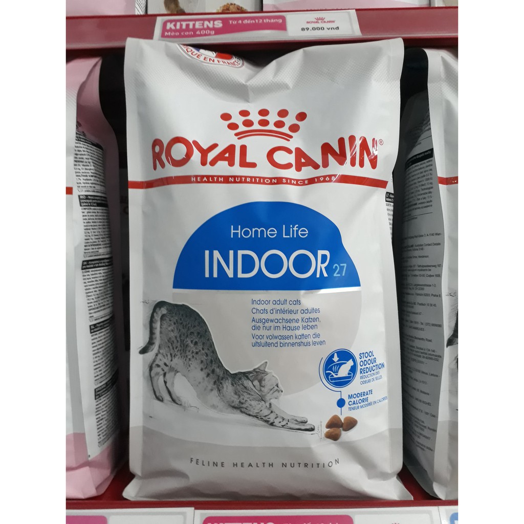 Thức ăn cho mèo trưởng thành trên 12 tháng tuổi Royal Canin Indoor 2kg sản xuất tại Pháp