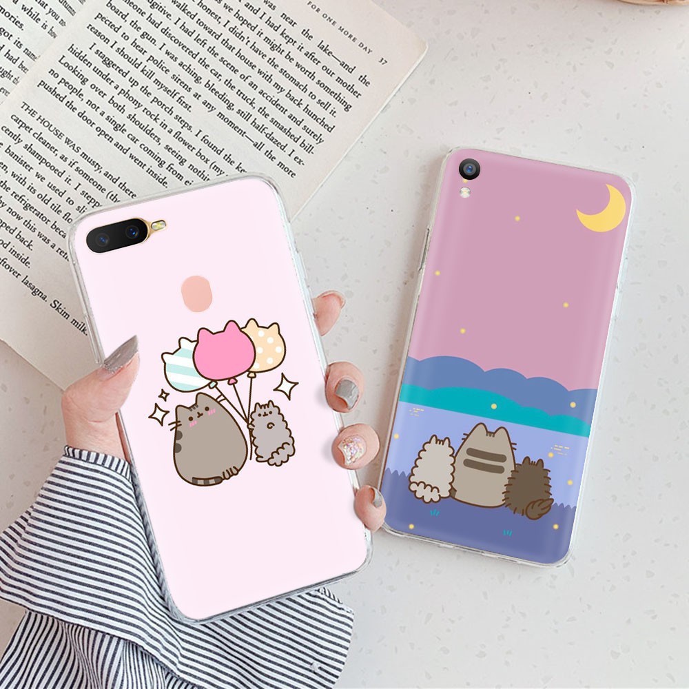 Ốp Lưng Mềm Trong Suốt In Hình Mèo Pusheen Cho Lg Q60 Q52 V60 V50 V50S V40 V20