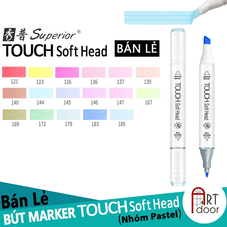 [ARTDOOR] Bút Marker TOUCH SOFT HEAD (từ 136~198)