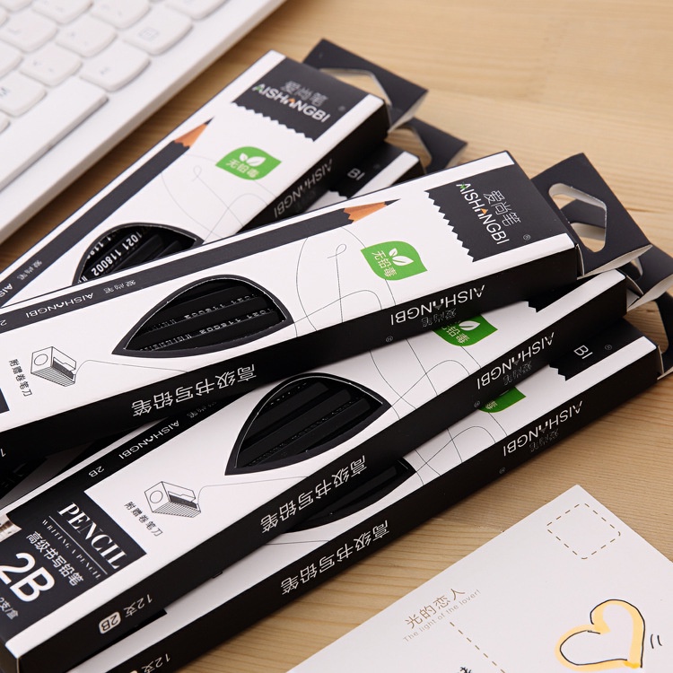 Bút chì 2B basic MODINA set 6 chiếc, bút chì cute steadtler