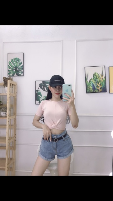 Áo xoắn eo kèm hình thật fee size 40-54kg