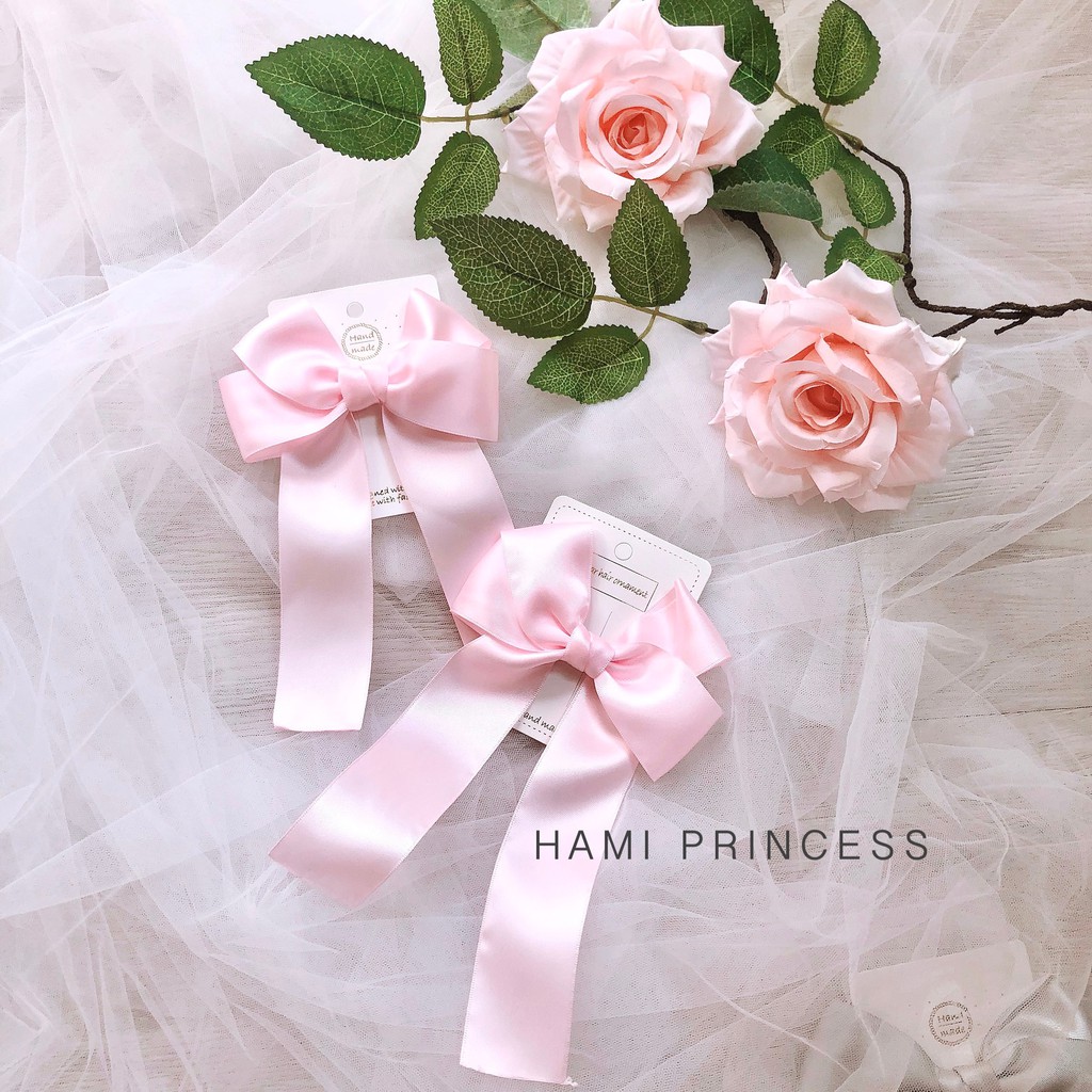 Kẹp Tóc Lụa Rực Rỡ Size To Cực Nổi Bật Cho Bé Gái HAMI PRINCESS ❤️