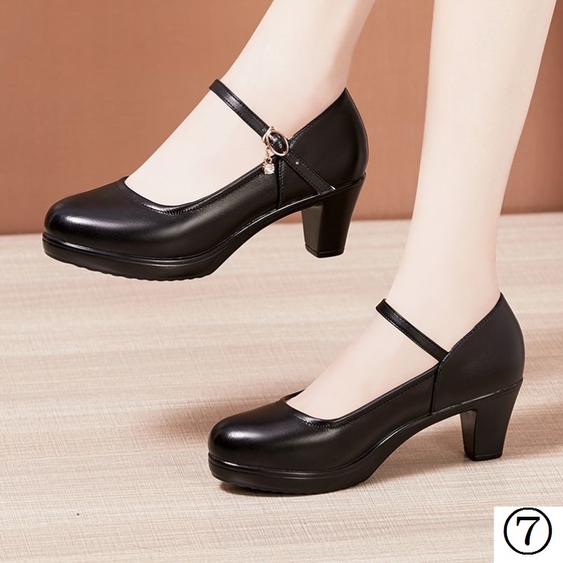 Giày Cao Gót Da Mềm Thoải Mái Thời Trang Công Sở Cho Nữ