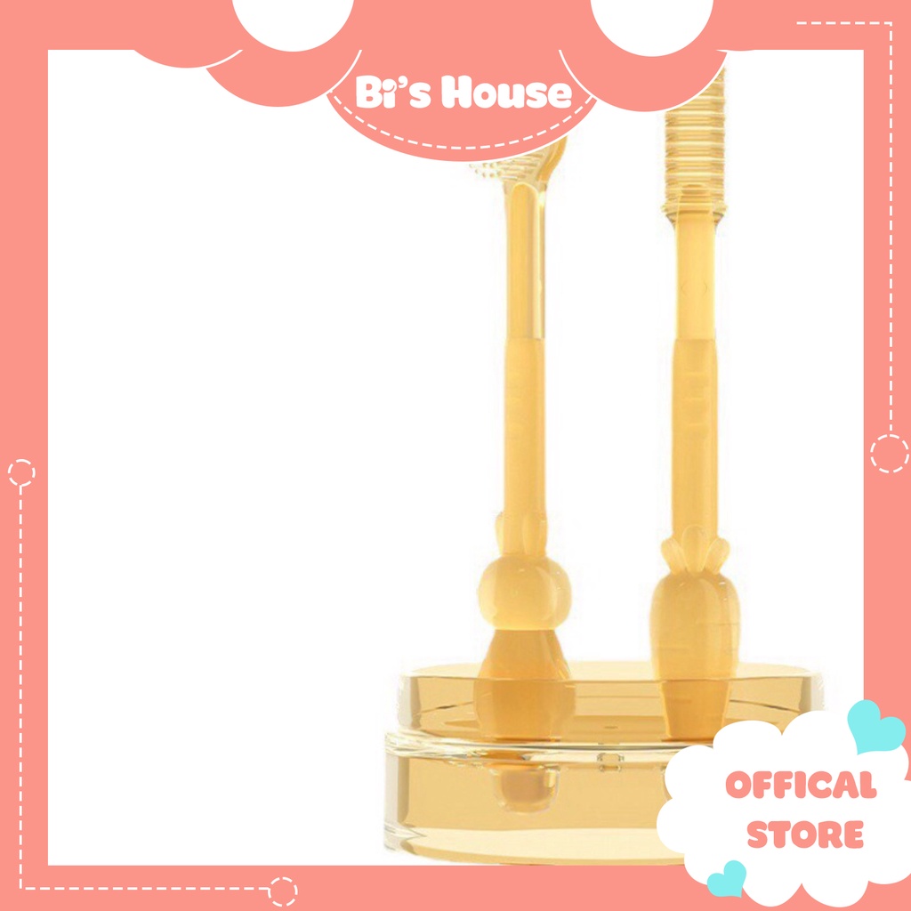 🌟 Sét Rơ Lưỡi + Bàn Chải Silicon Cho Bé 0-18 THÁNG 🍀
