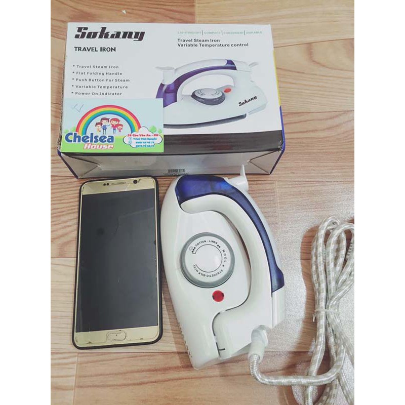 Bàn là hơi nước du lịch mini Sokany Travel Iron (CAM KẾT HÀNG LOẠI 1) HOT 2021 .