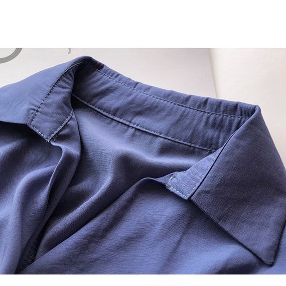 Áo Sơ Mi Trắng Dáng Rộng Phong Cách Phương Tây Thời Trang Cho Nữ