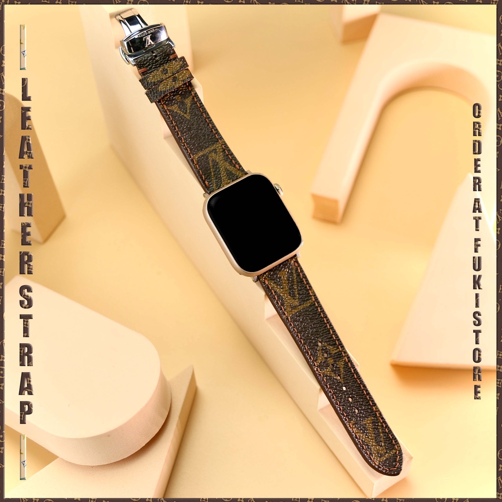 Dây da Lv Apple watch siêu sang thiết kế cổ điển đủ size 38mm 40mm 41mm 42mm 44mm 45mm