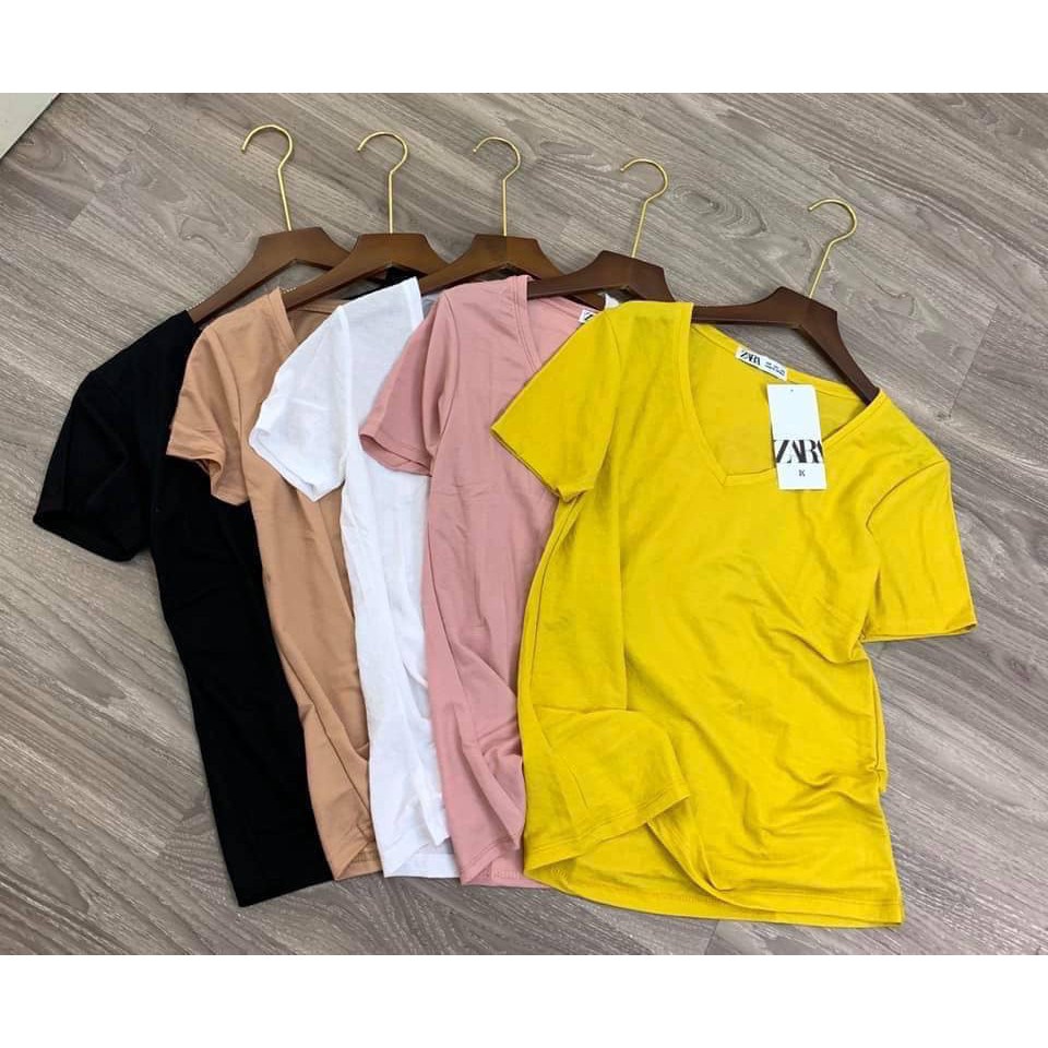 ÁO THUN CỔ TIM ZARA