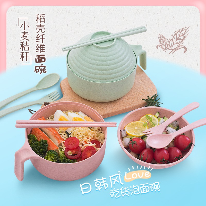 Hộp Đựng Cơm - Tô Ăn Mì Bằng Nhựa Lúa Mạch Dành Cho Văn Phòng - 5 Món Tiện Lợi Sử Dụng Lò Vi Sóng