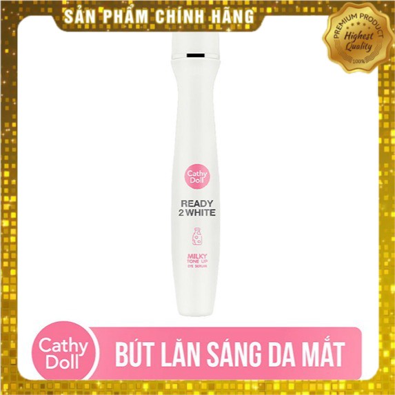 Cây lăn dưỡng sáng vùng da quanh mắt Cathy Doll Ready 2 White Milky Tone Up Eye Serum 15ml | BigBuy360 - bigbuy360.vn