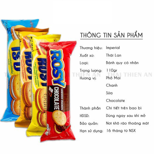 Bánh Quy Rosy 110gr Thái Lan Xuất xứ : Thái Lan