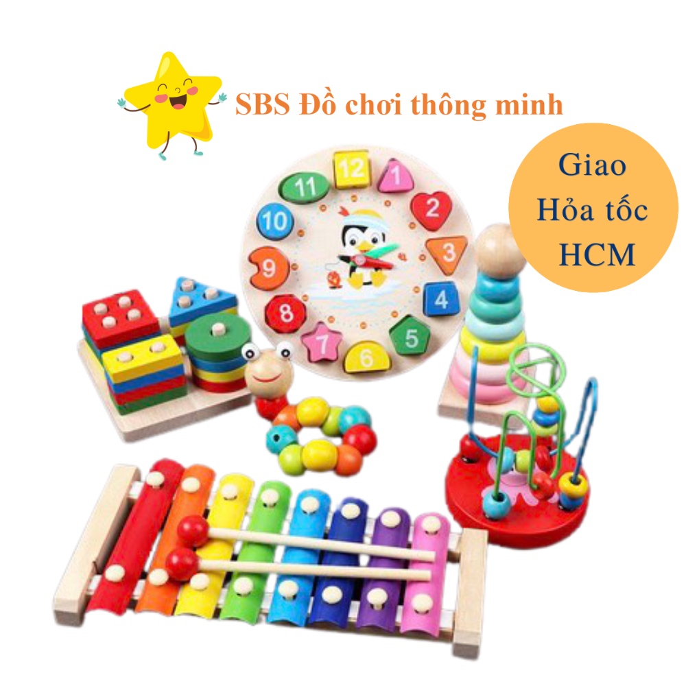 Combo 3 4 6 7 món đồ chơi gỗ phát triển trí tuệ tiết kiệm và hữu ích cho bé - Đồ chơi gỗ thông minh