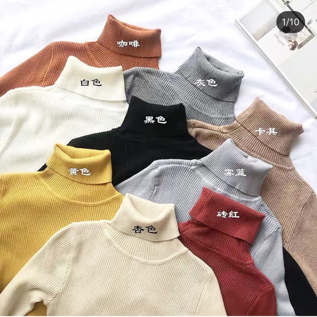 [ORDER] áo len thun tăm cổ lọ