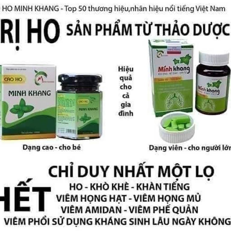 [Tặng dầu tràm cho bé] Cao ho Minh Khang - Ho, Tiêu đờm, Viêm Họng, Amidan