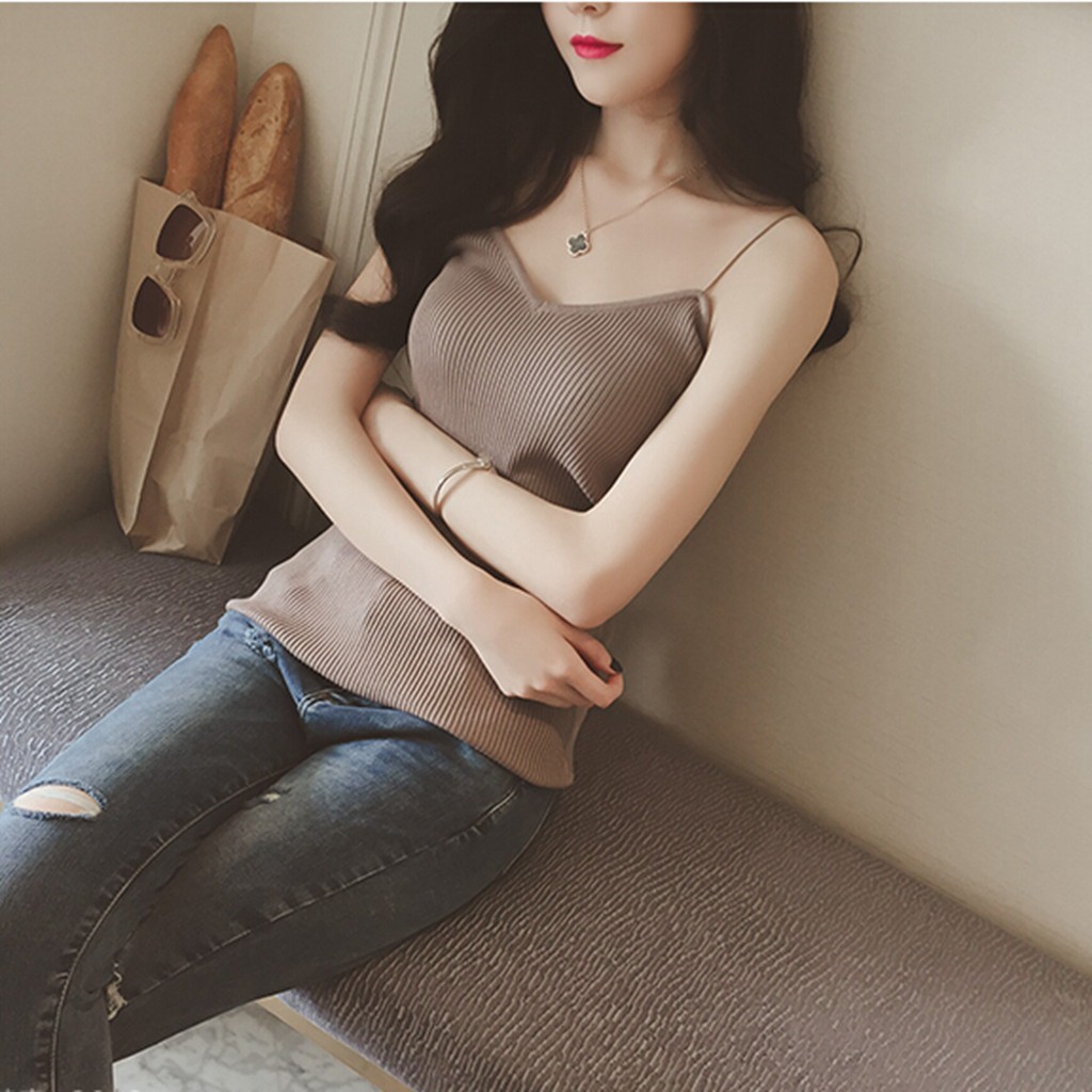 FREESHIP ĐƠN 99K_ Áo không tay màu trơn kiểu dáng quyến rũ | BigBuy360 - bigbuy360.vn