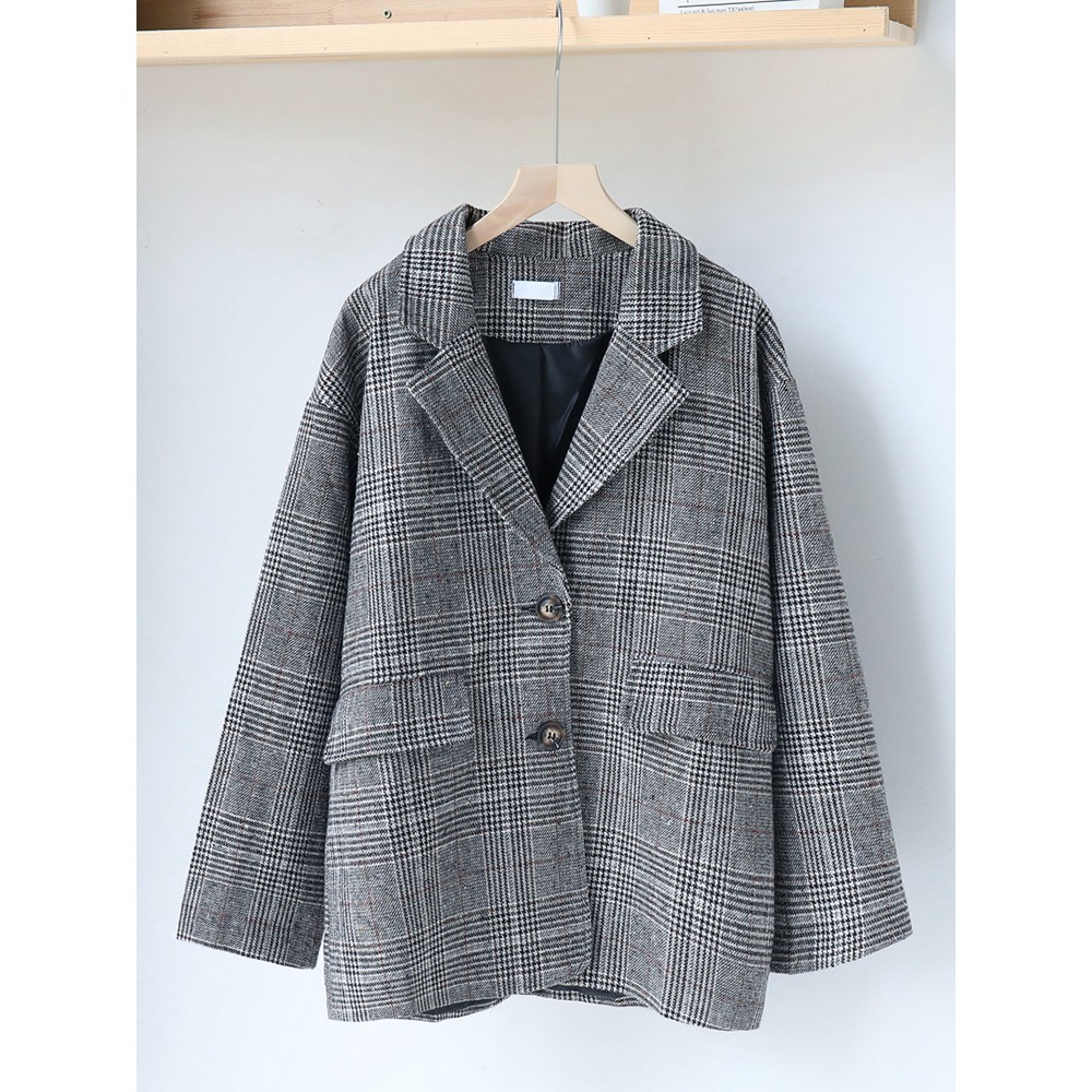 Order _áo khoác blazer kẻ Hàn Quốc TS0939