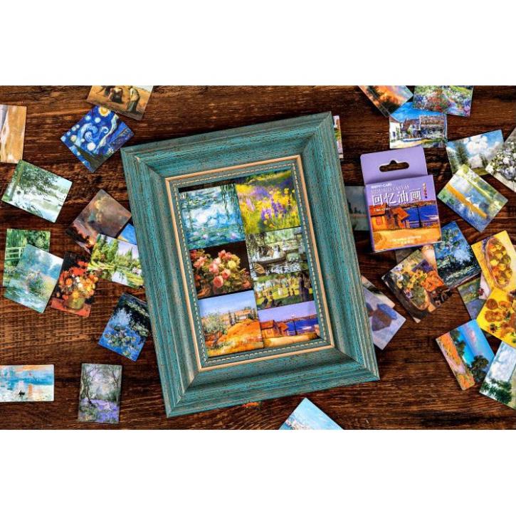 Bộ 46 sticker tranh nghệ thuật E107