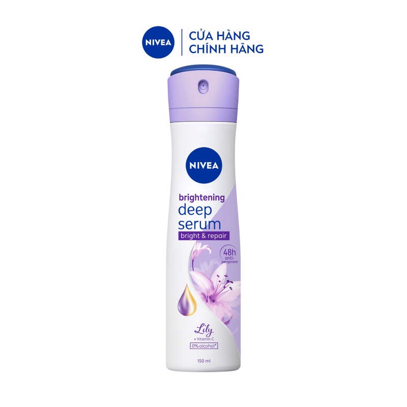 Xịt Ngăn Mùi NIVEA Serum Hương Hoa Lily Dưỡng Sáng Da | Mịn Da (150 ml) - 85312