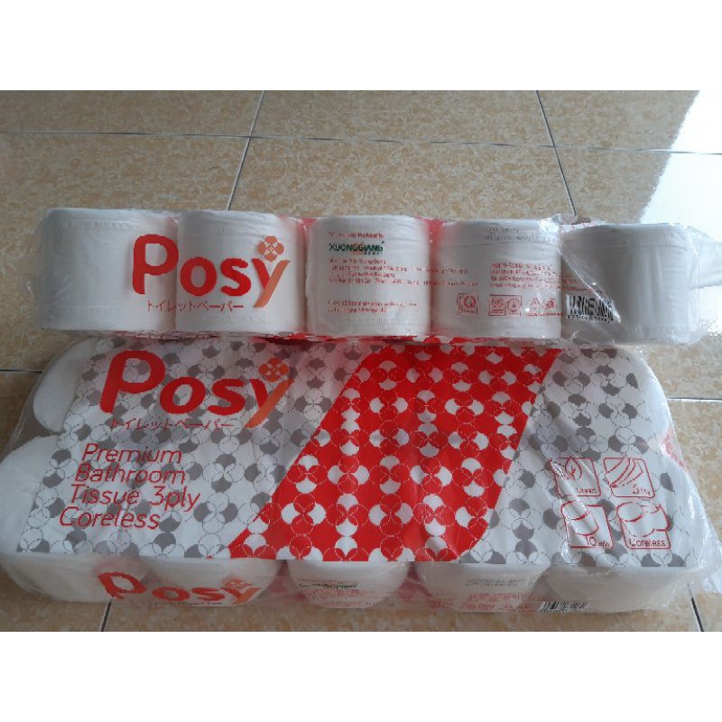 giấy vệ sinh cao cấp10 cuộn posy