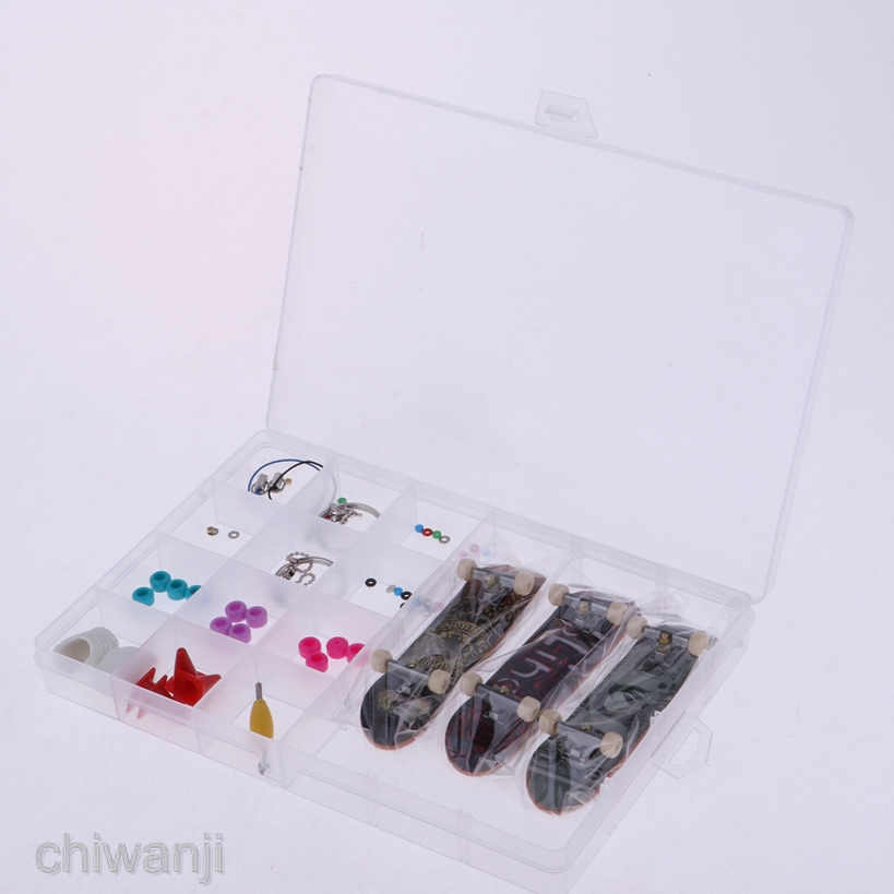 [CHIWANJI] 9 Finger Skateboard Fingerboard Skate Board Kids Deck Mini Party Filler Toy