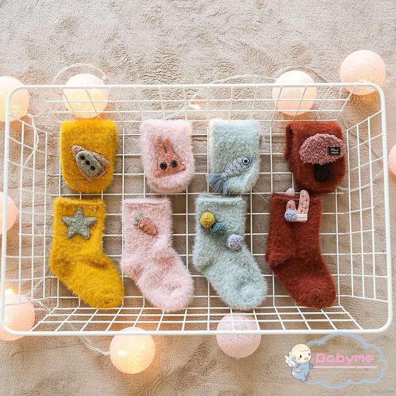 Vớ cotton giữ ấm chống trơn thời trang mùa đông cho bé