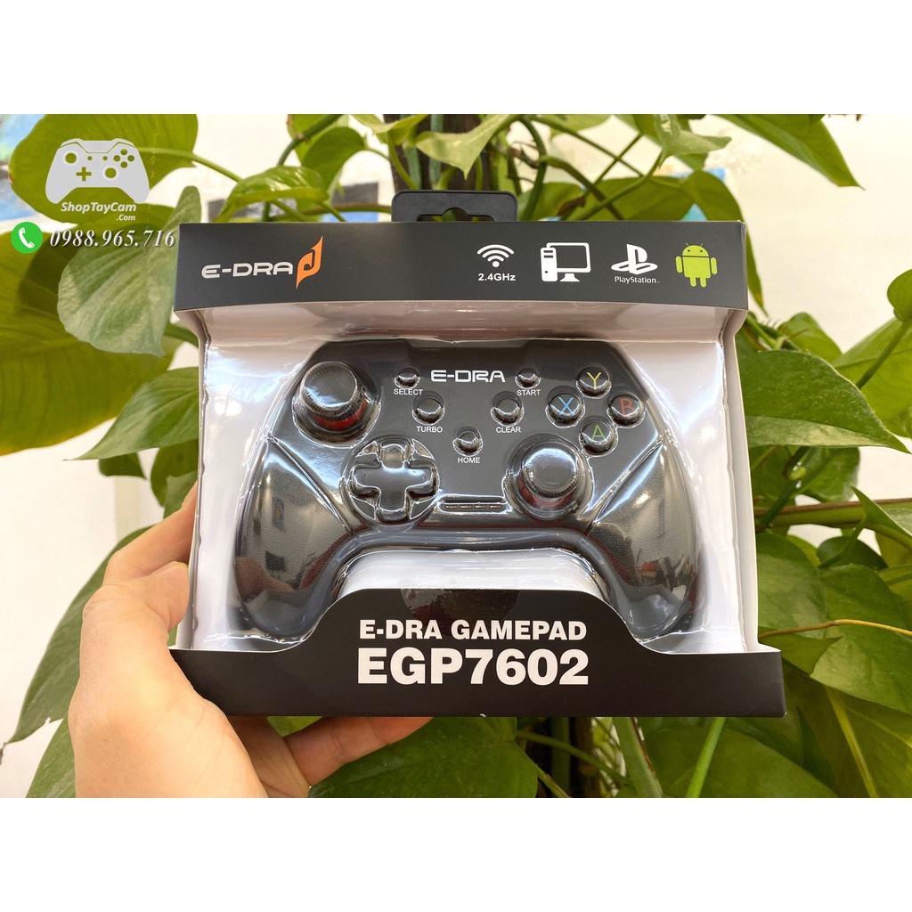 Tay Cầm Chơi Game E-dra EGP7602 Wireless Không Dây Chính Hãng cho PC / Laptop / Mobile Tối Ưu FO4 / FIFA / PC, Laptop