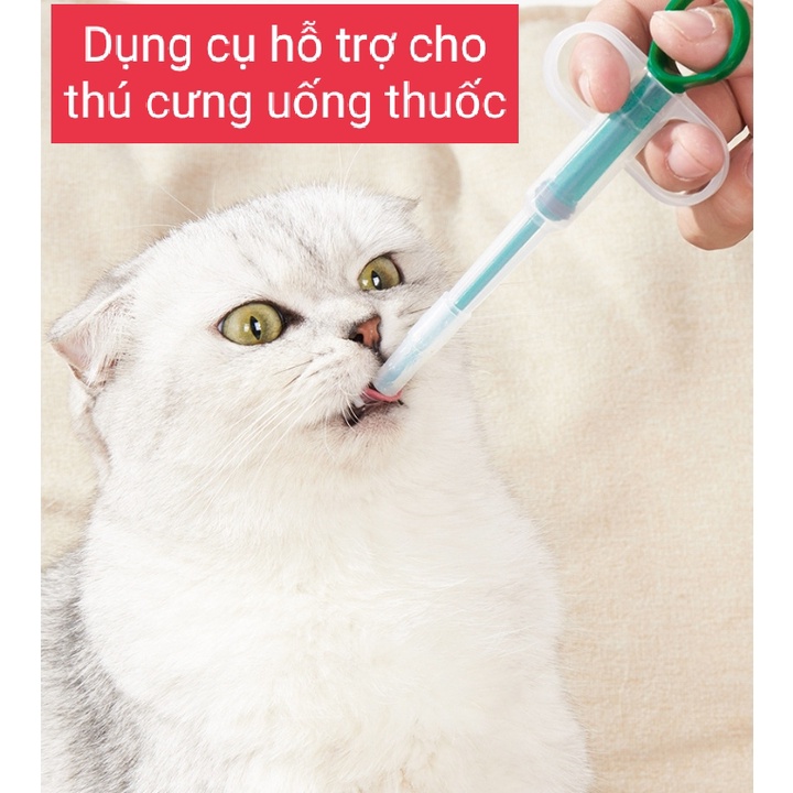 Dụng cụ hỗ trợ cho thú cưng chó mèo uống thuốc - Hàng loại 1 chất liệu an toàn