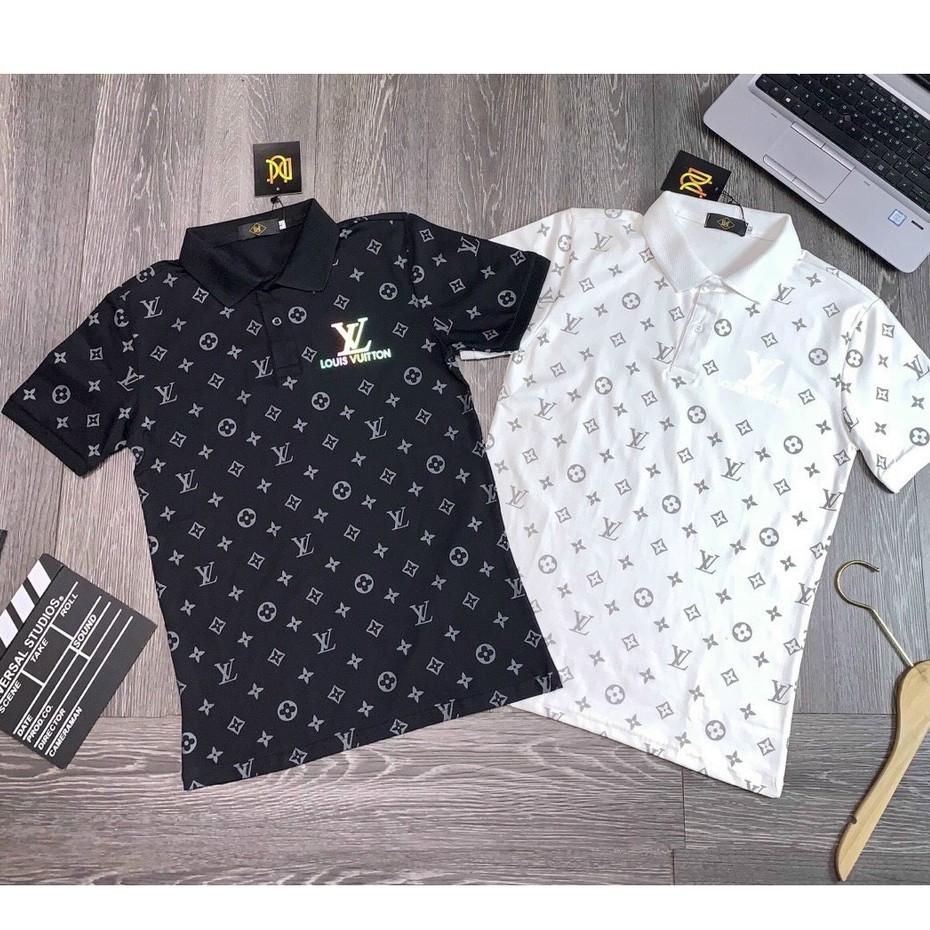 Áo thun cổ trụ❤️Áo thun cổ bẻ thêu logo nổi bật (Chất cotton 100% co dãn 4 chiều) | BigBuy360 - bigbuy360.vn