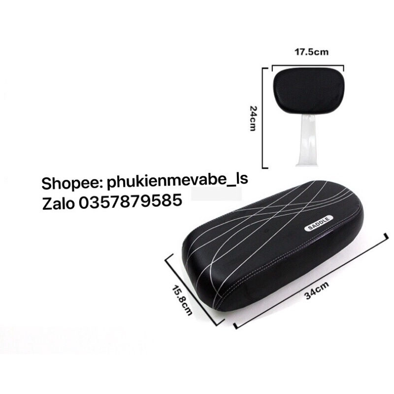 Yên sau xe đạp có tựa lưng chống thấm nước