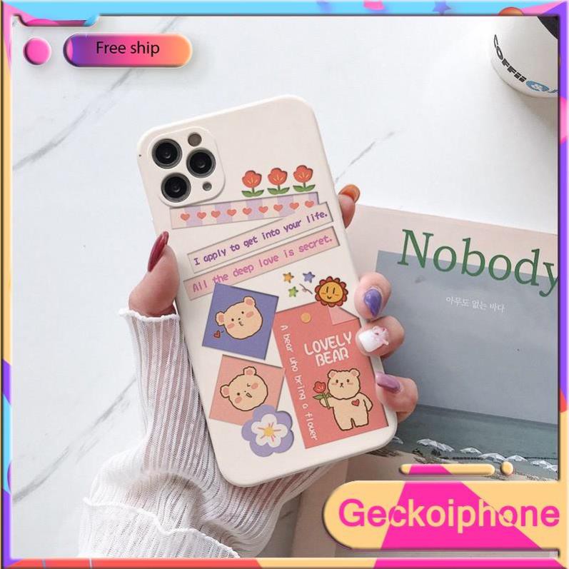 ốp lưng iphone Lovely Bear  Từ 6 đến 12 promax  geckoD104