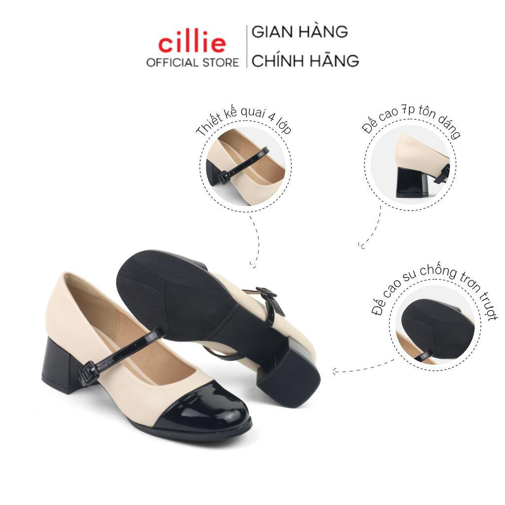 Giày Búp Bê Marry Jane Nữ Cillie Gót Vuông Cao 5cm Lolita Kiểu Dáng Công