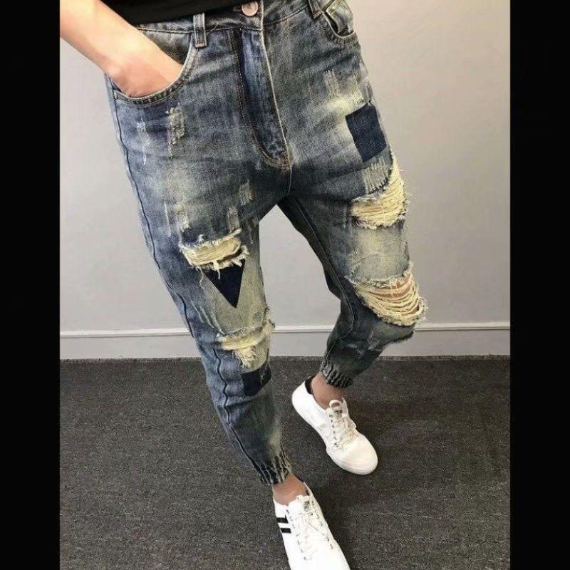 LEVIS Quần Jeans Dài Rách Gối Thời Trang Dành Cho Nam 501