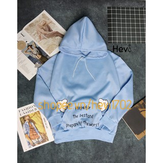 (Giá Sập Sàn) Áo khoác nỉ hoodie chui đầu thời trang nữ tay gấu cute dễ thương (nhiều màu)
