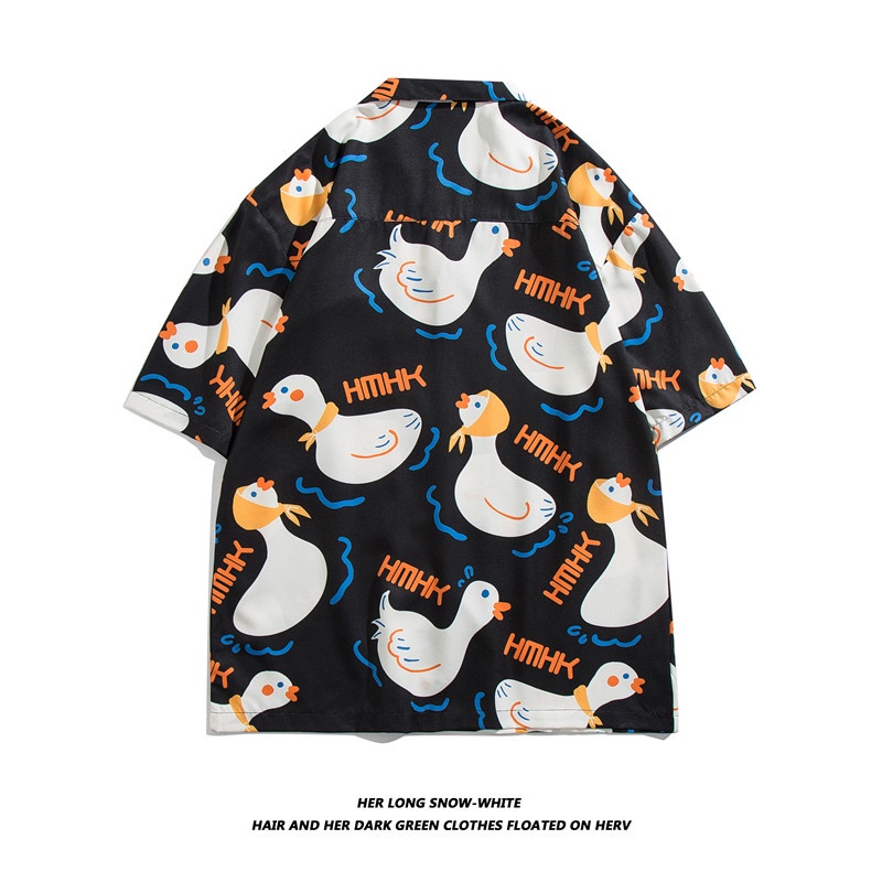 Áo Sơ Mi Tay Ngắn In Họa Tiết Hoạt Hình Phong Cách Hàn Quốc Cho Nam