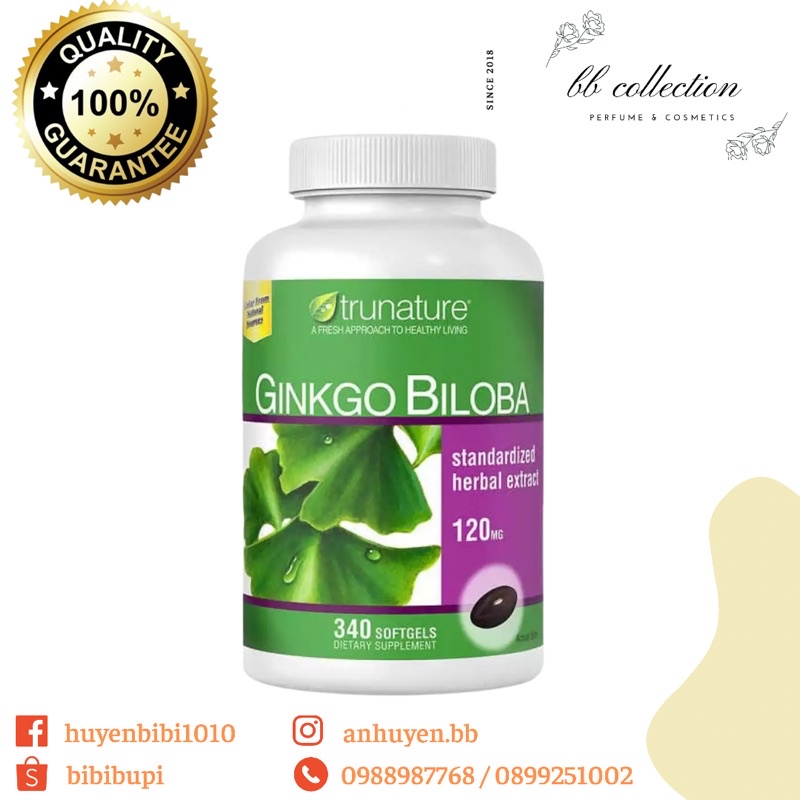Viên Uống Bổ Não Ginkgo Biloba 340 Viên Của Mỹ