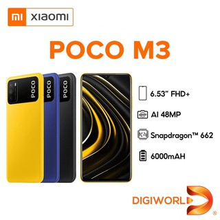 Điện thoại Xiaomi POCO M3 - Chip Qualcomm Snapdragon 662 Dung lượng Pin 6000mAH Bộ 3 Camera AI 48MP | Bảo hành 18 tháng