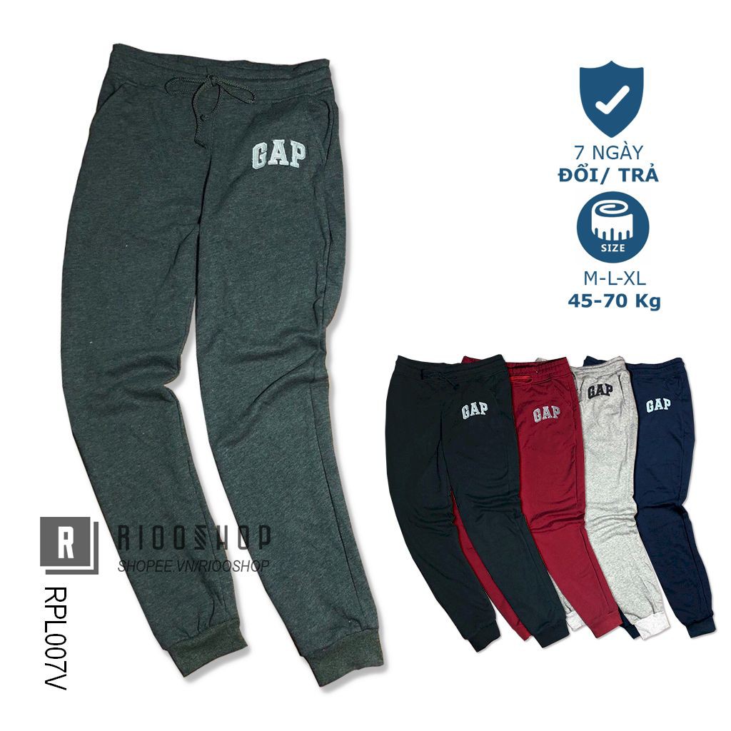 Quần thun nỉ nam dài cao cấp mới trơn cực đẹp RPL007 - quần jogger nam Riooshop