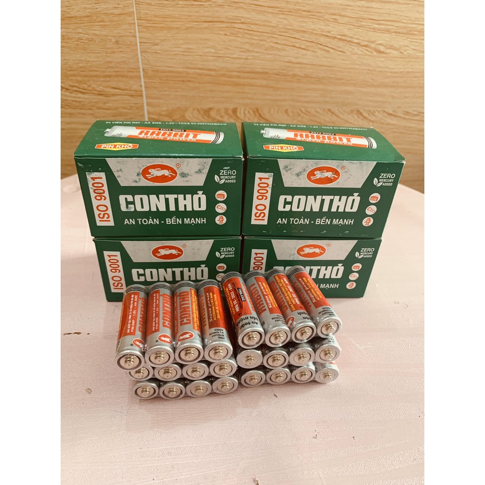 Sỉ hộp 40 viên pin AAA, AA pin con thỏ