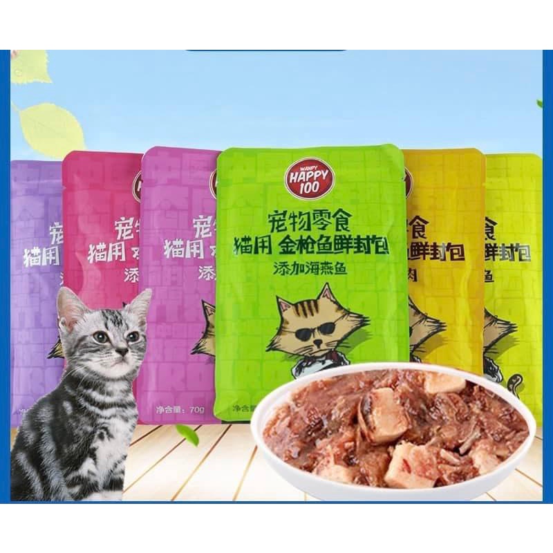 Pate Wanpy Happy 100 cho mèo 70g