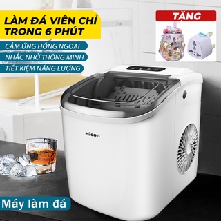 Hicon Máy làm đá mini điện gia đình Máy làm đá tự động Máy làm đá nhanh máy làm đá viên