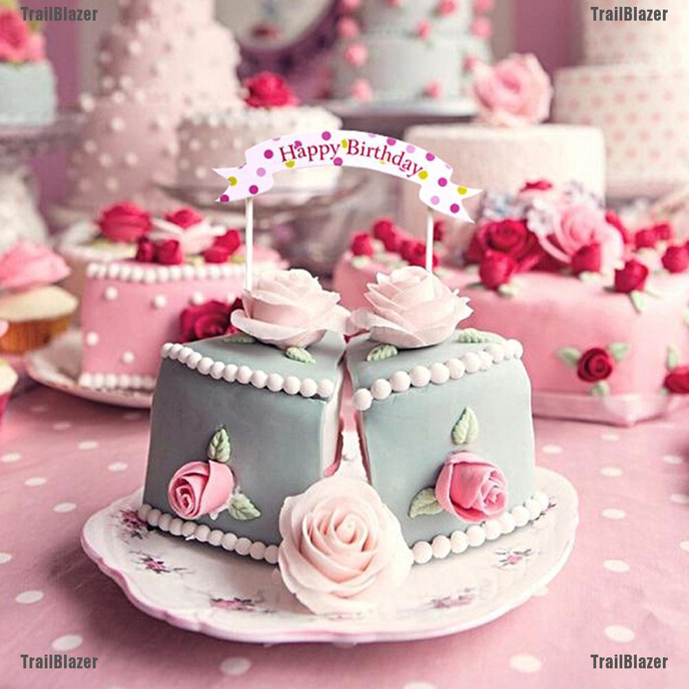 Banner Chữ Happy Birthday Trang Trí Bánh Sinh Nhật