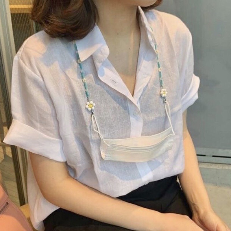 Dây Đeo Khẩu Trang, Đeo Kính Hạt Cườm Nhiều Màu, Dây Đeo Handmade Xinh Xắn