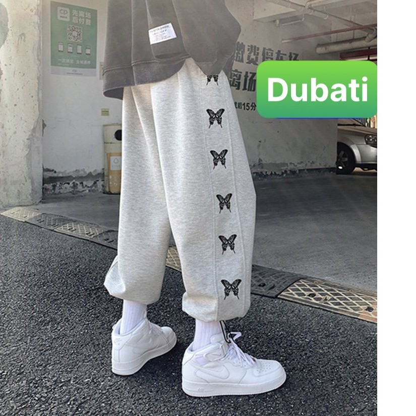 QUẦN JOGGER NAM NỮ HỌA TIẾT BƯỚM SANG CHẢNH HOT TREND- DUBATI FASHION