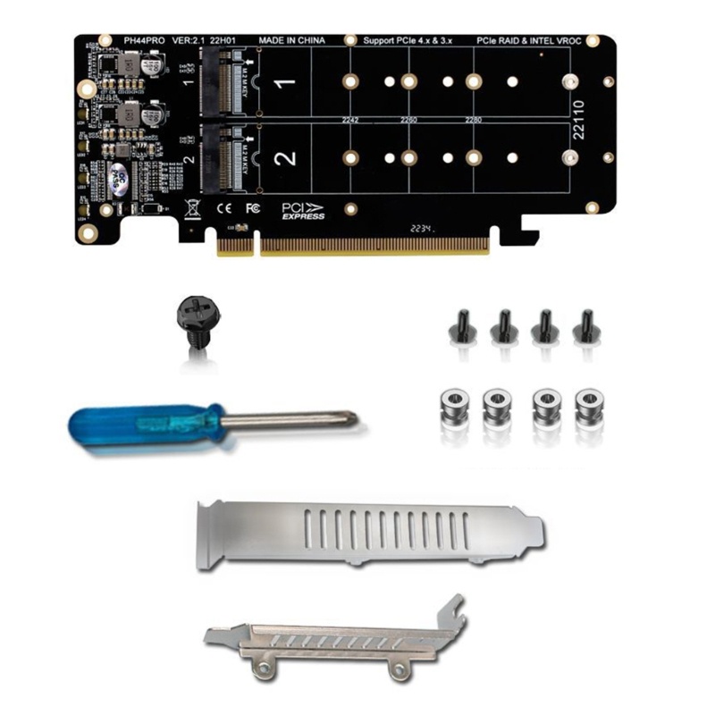 Bộ 4 Ổ Đĩa Mở Rộng PCI-E X16 Sang M.2 NVMEx4 SSD