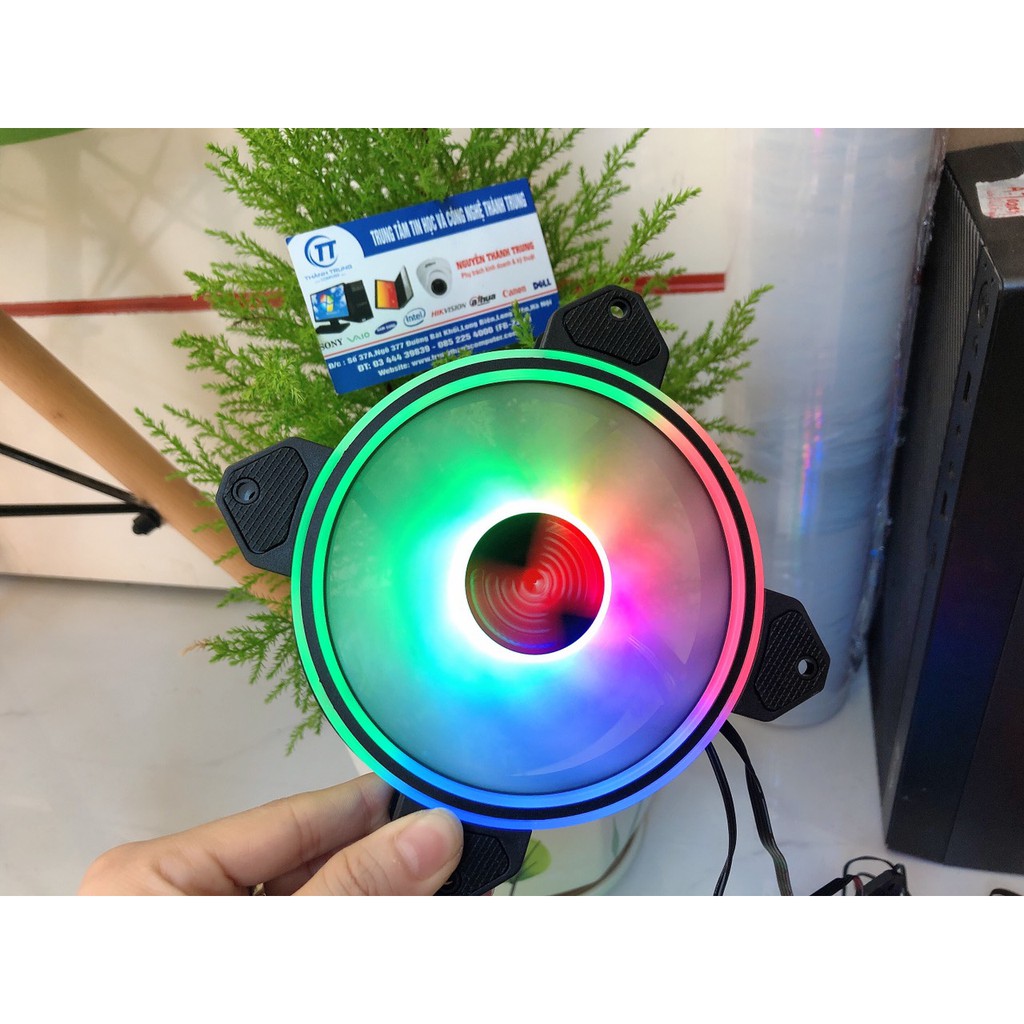 Quạt Tản Nhiệt, Fan Led M1 RGB Coolmoon - Đồng Bộ Hub Coolmoon (Dùng qua Hub chuyển đổi nguồn)