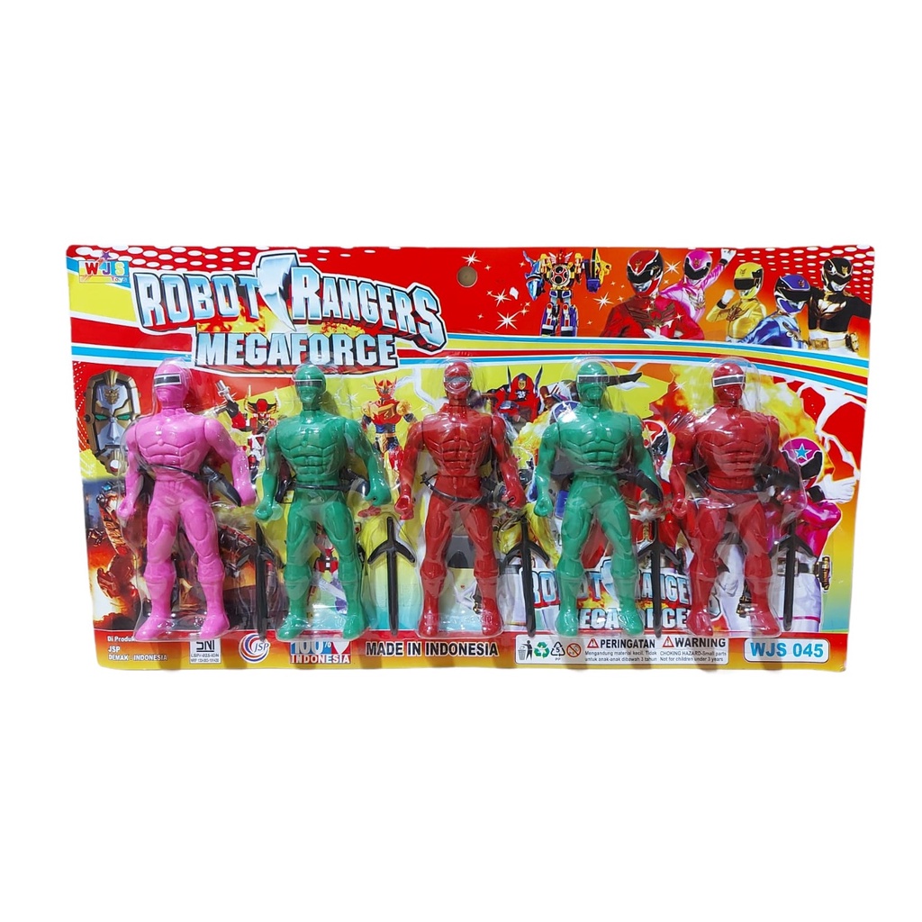 Set 5 mô hình đồ chơi nhân vật ROBOT POWER RANGERS WJS045 04S5 Dt0429