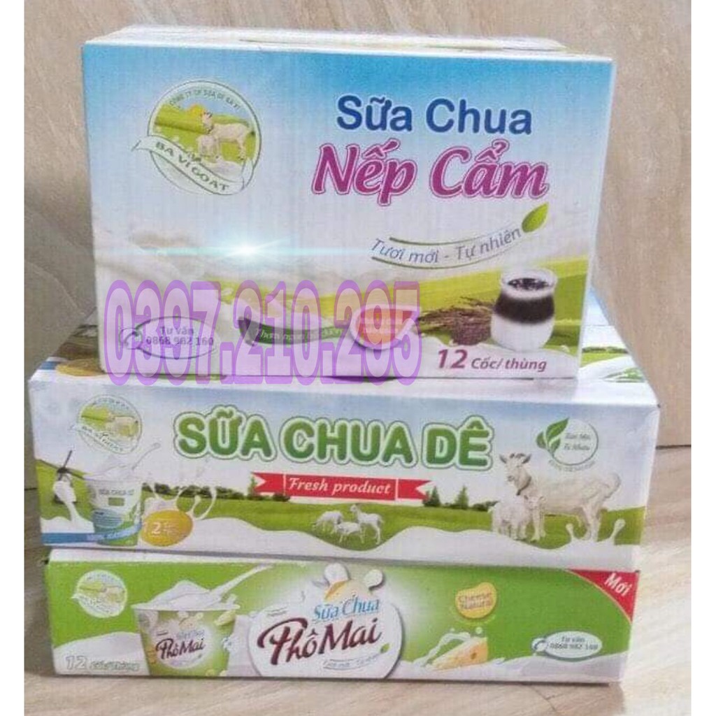 Sữa chua Dê Ba Vì---- Natural - 1 thùng 12 hũ