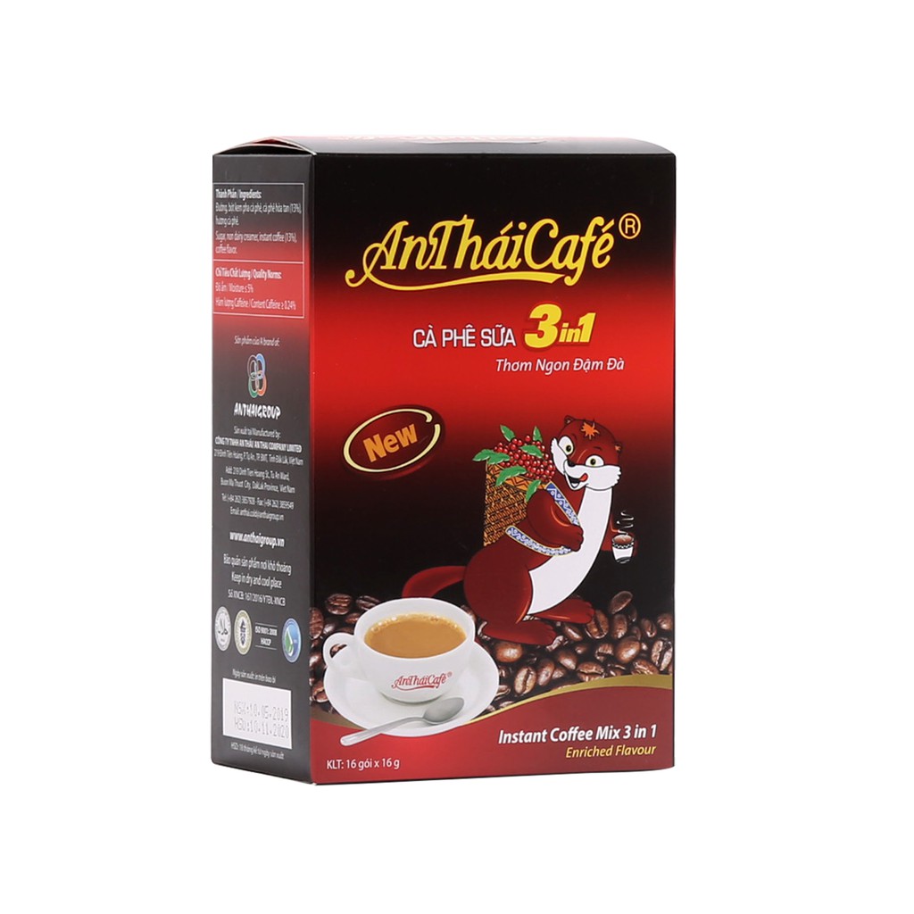 Cà Phê 3 Trong 1 An Thái Mới (16 gói x 16gr) - AnTháiCafé