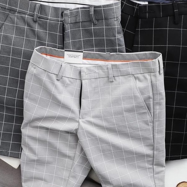 QUẦN SHORT ÂU CARO NAM THỜI TRANG NĂNG ĐỘNG VẢI CO GIÃN CHẤT ĐẸP