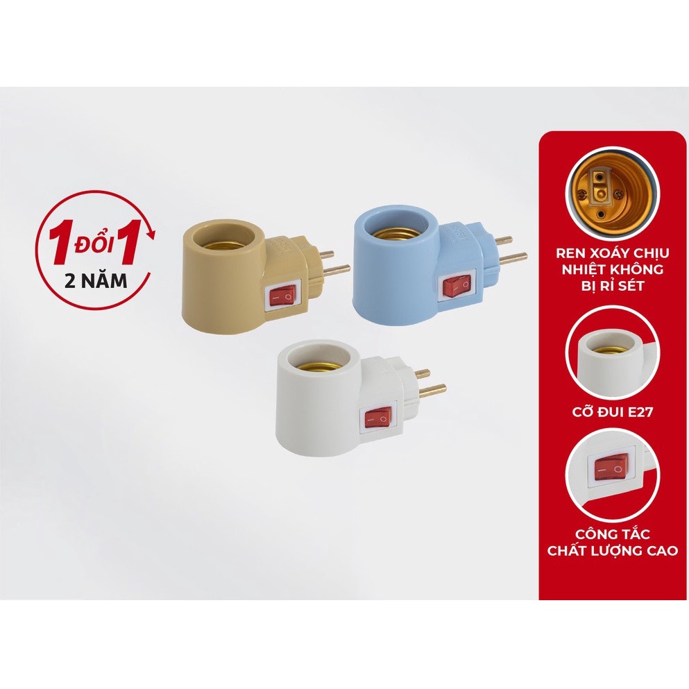 ✅ Đui Đèn SOPOKA ĐLP123 Có Công Tắc Tiện Lợi, An Toàn